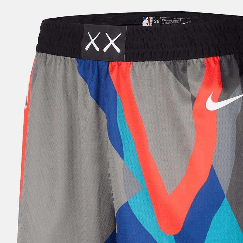 Баскетбольные шорты Nike x Kaws Dri-Fit Brooklyn Nets 2023/24 City Edition Shorts - изображение 4