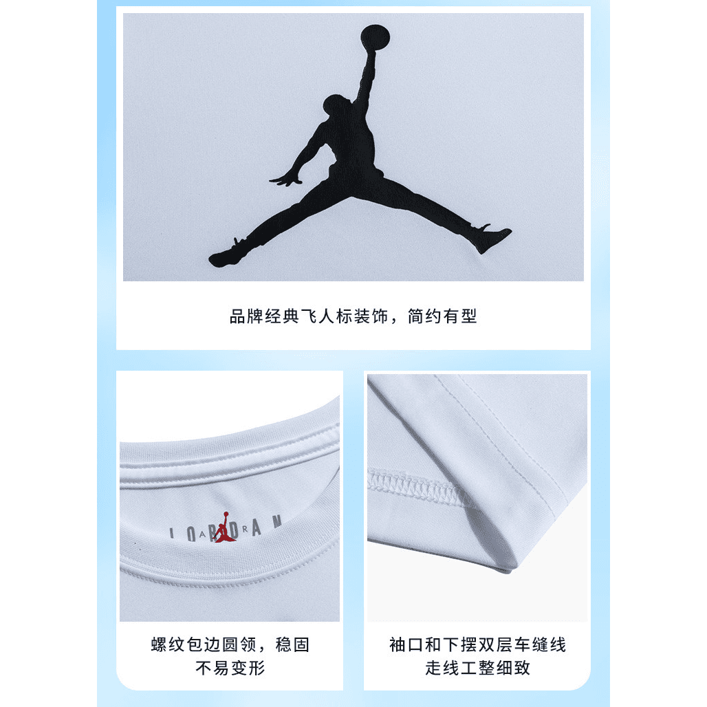 Футболка Jordan Dry Fit Tee Kids White Print - изображение 3
