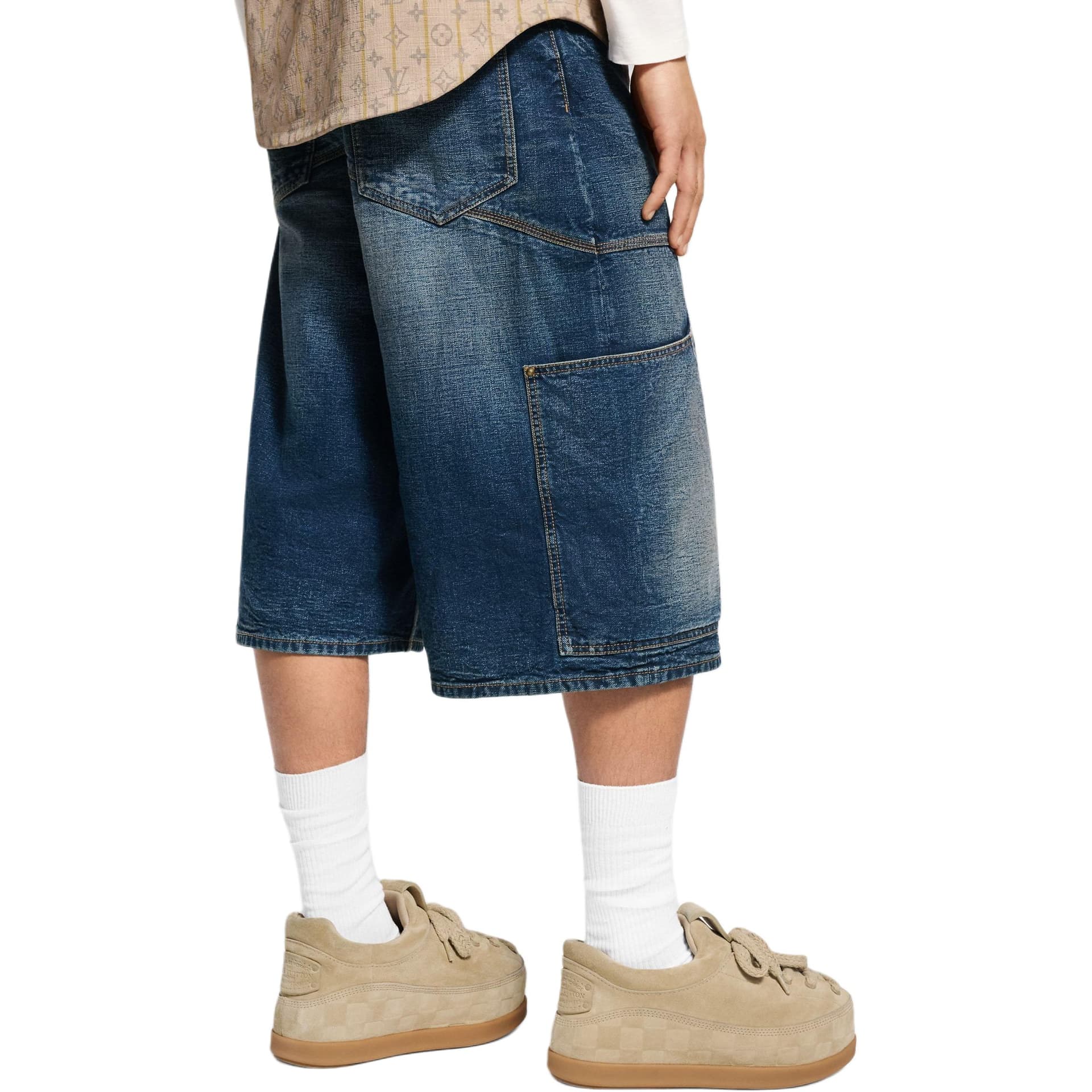 Джинсовые шорты LOUIS VUITTON x Nigo FW25 - изображение 5