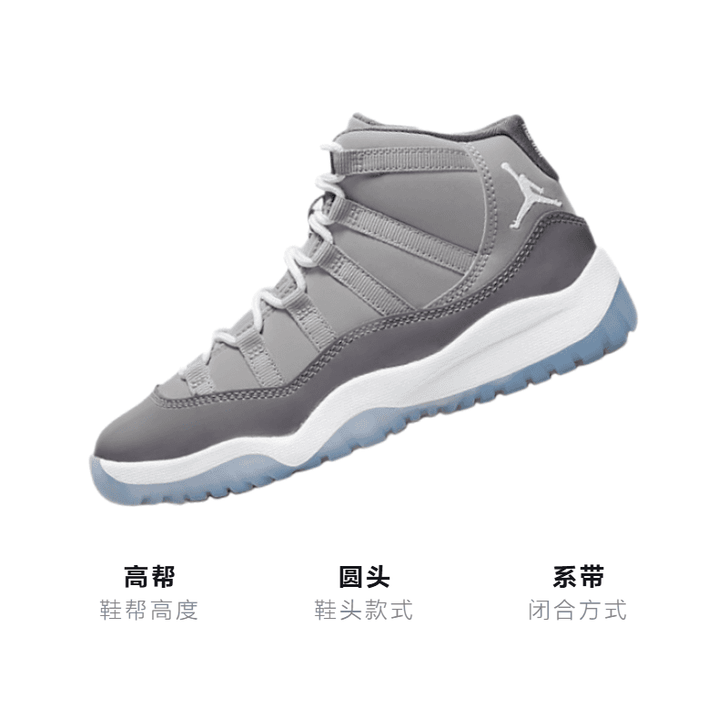 Кроссовки для баскетбола Jordan Air Jordan 11 retro "cool grey" - изображение 3