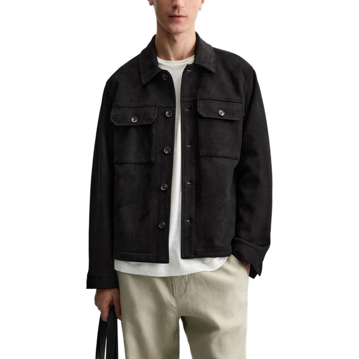 Куртка ZARA Suede Shirt Jacket - изображение 5