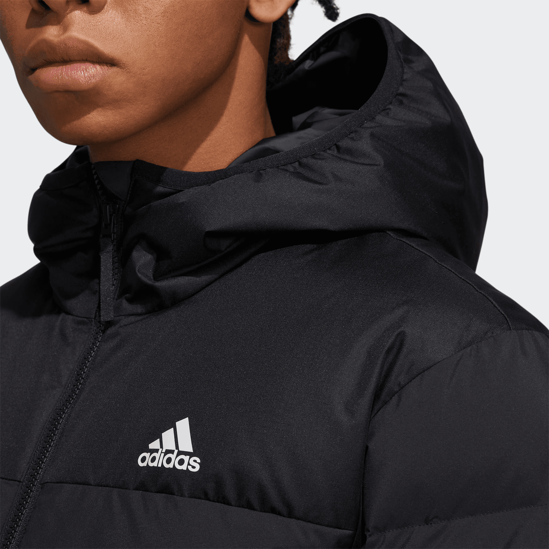 Зимняя куртка adidas Logo Print Puffer Jacket - изображение 5