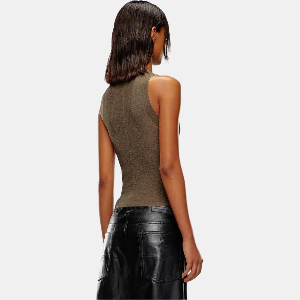 DIESEL OVAL-D Brown Tank Top - изображение 4