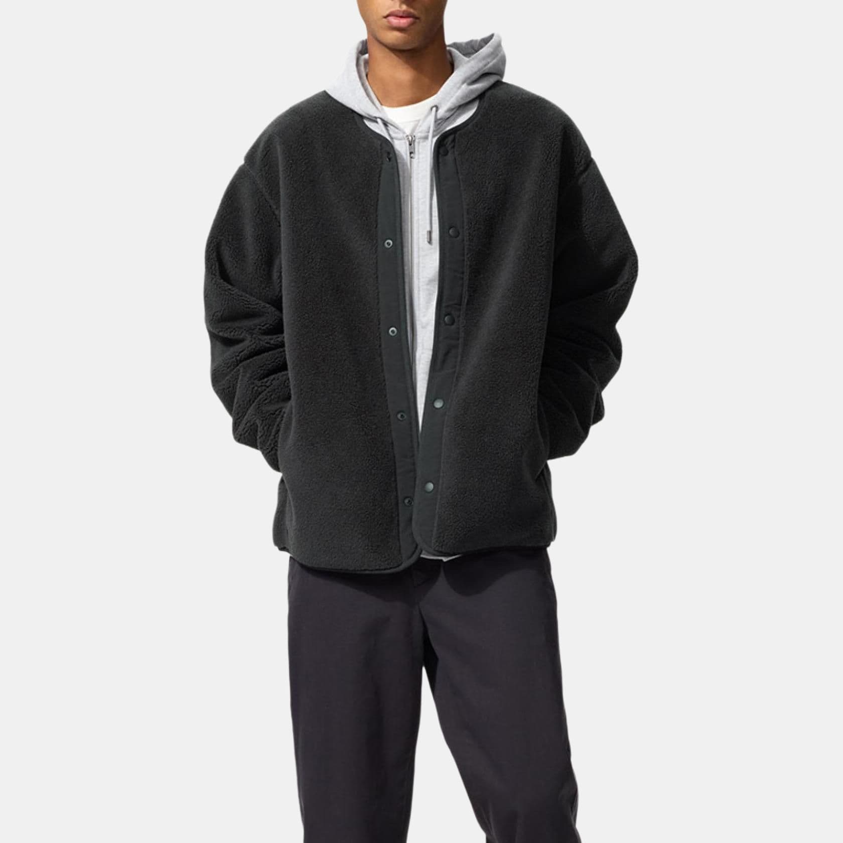 Куртка UNIQLO Темно-серый Мужской Бархатные Куртки - изображение 2