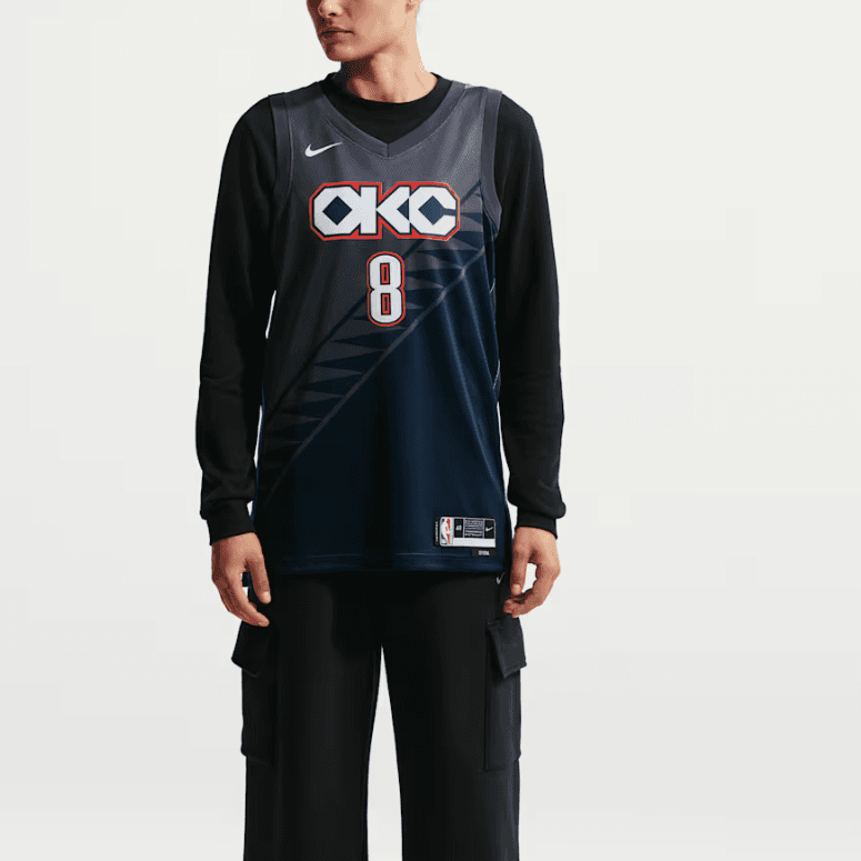 Баскетбольная майка Nike Oklahoma Jalen Williams City Thunder NBA 2025-2026 8 - изображение 4