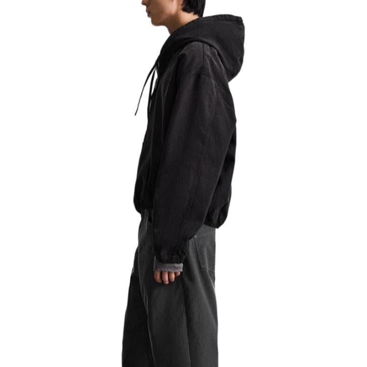 Джинсовая куртка ZARA Hoodie Denim Jacket Black - изображение 5