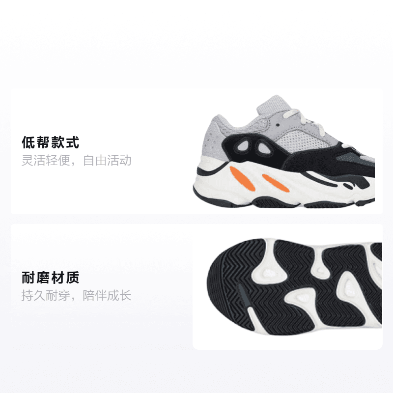 Кроссовки adidas originals Yeezy boost 700 Wave Runner Solid Grey - изображение 2