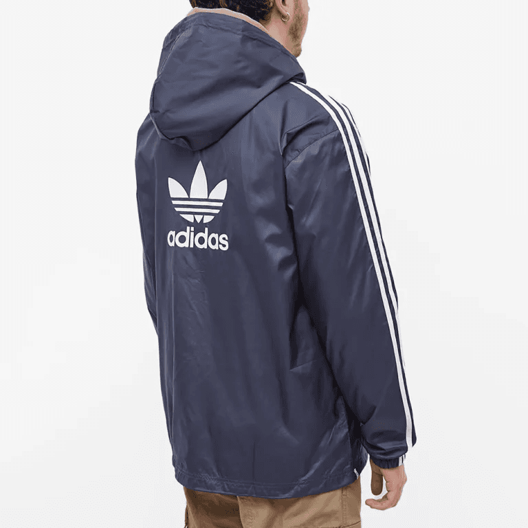 Куртка adidas Originals Logo Hoodie Jacket Blue - изображение 4