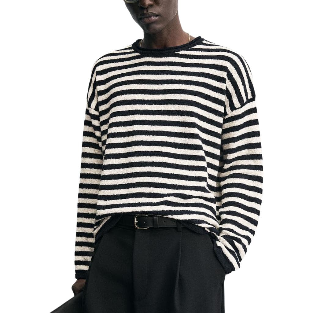 Кофта ZARA Striped Ribbed Crewneck Sweater - изображение 5