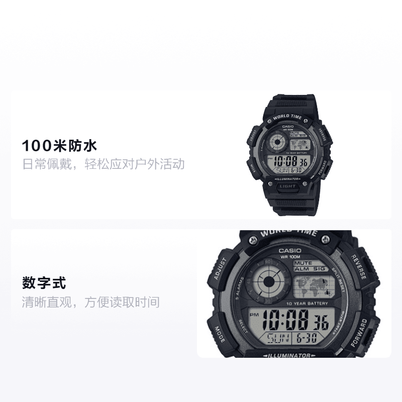 Часы Casio G-Shock AE-1400WH-1A - изображение 2