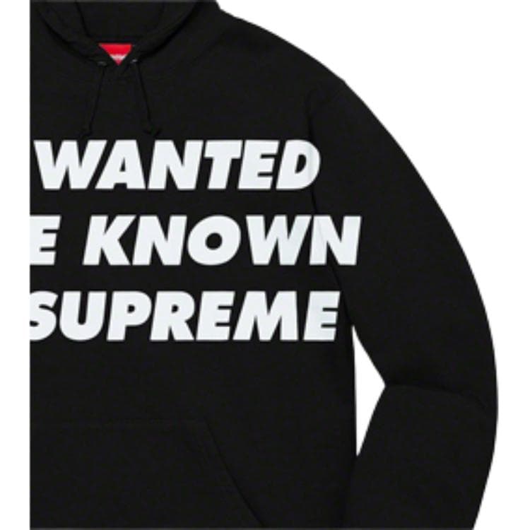 Кофта Supreme Known As Hooded Sweatshirt Black - изображение 5
