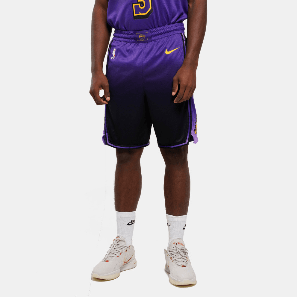 Тренировочные штаны Nike x NBA Los Angeles Lakers Basketball Shorts Black - изображение 4
