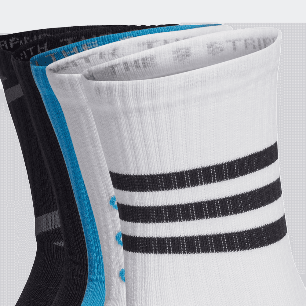 Носки adidas Originals Trefoil Logo Crew Socks Set White Black Blue - изображение 3