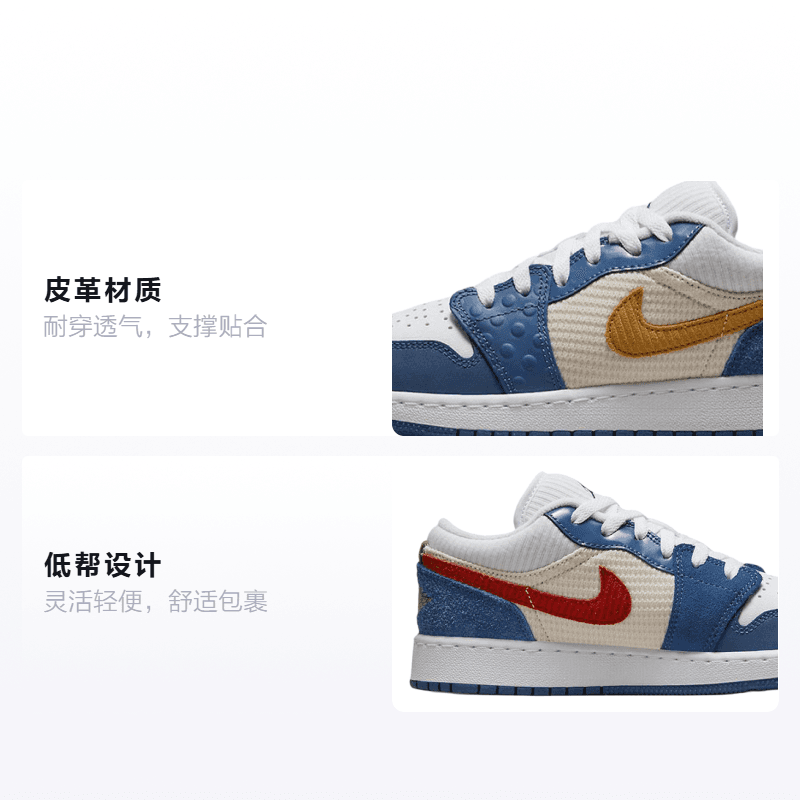 Кроссовки для баскетбола Jordan Air Jordan 1 Low GS - изображение 2