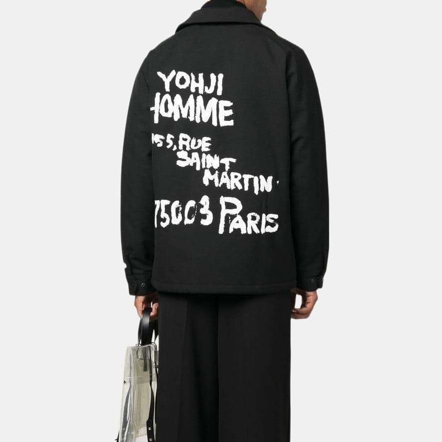 Куртка Yohji Yamamoto FW22 Logo Print Jacket - изображение 5