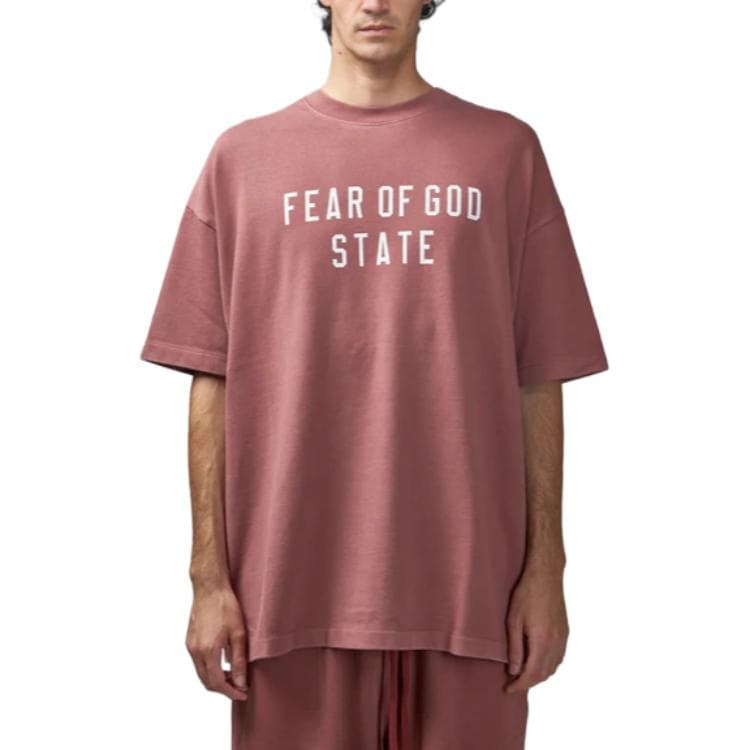 Футболка Fear of God Essentials Heavy Crewneck Crimson - изображение 4