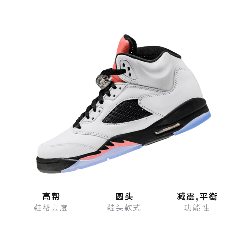 Кроссовки для баскетбола GS Air Jordan 5 Retro Sunblush - изображение 3