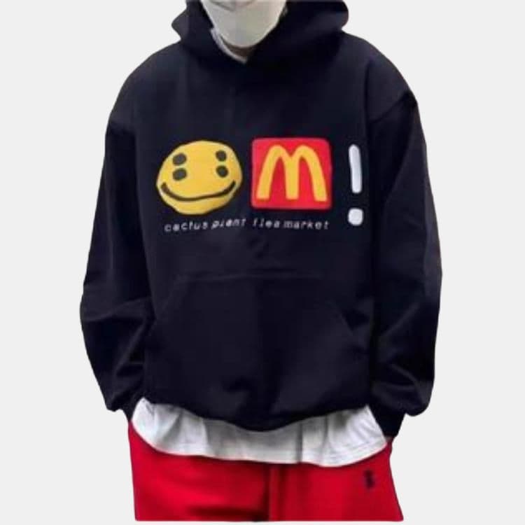 Худи Cactus Plant Flea Market x McDonald's Logo Hoodie Black - изображение 5