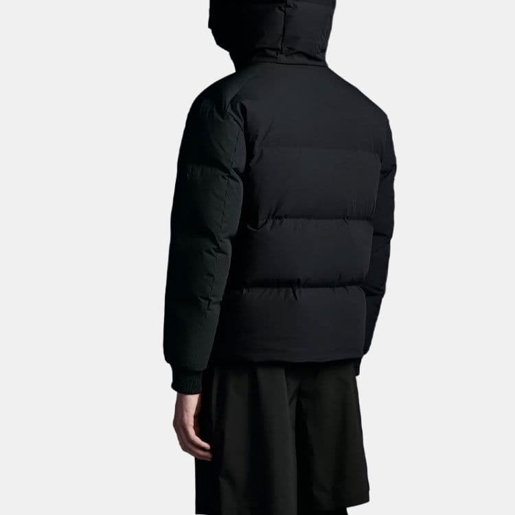 Зимняя куртка Moncler FW21 Logo Block Hoodie Down Jacket Black - изображение 2