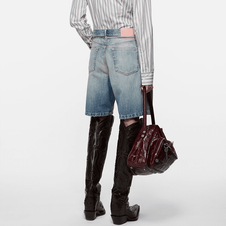 Джинсовые шорты Acne SS26 - изображение 4