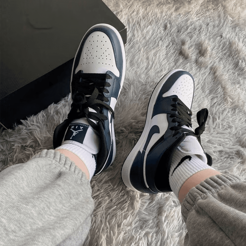 Кроссовки для баскетбола Jordan Air Jordan 1 Mid "Dark Teal" GS - изображение 4
