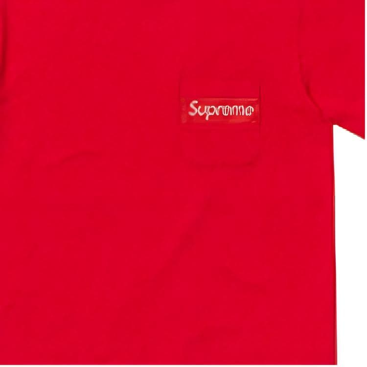 Футболка Supreme SS19 Mesh Stripe Pocket Tee Red T - изображение 5