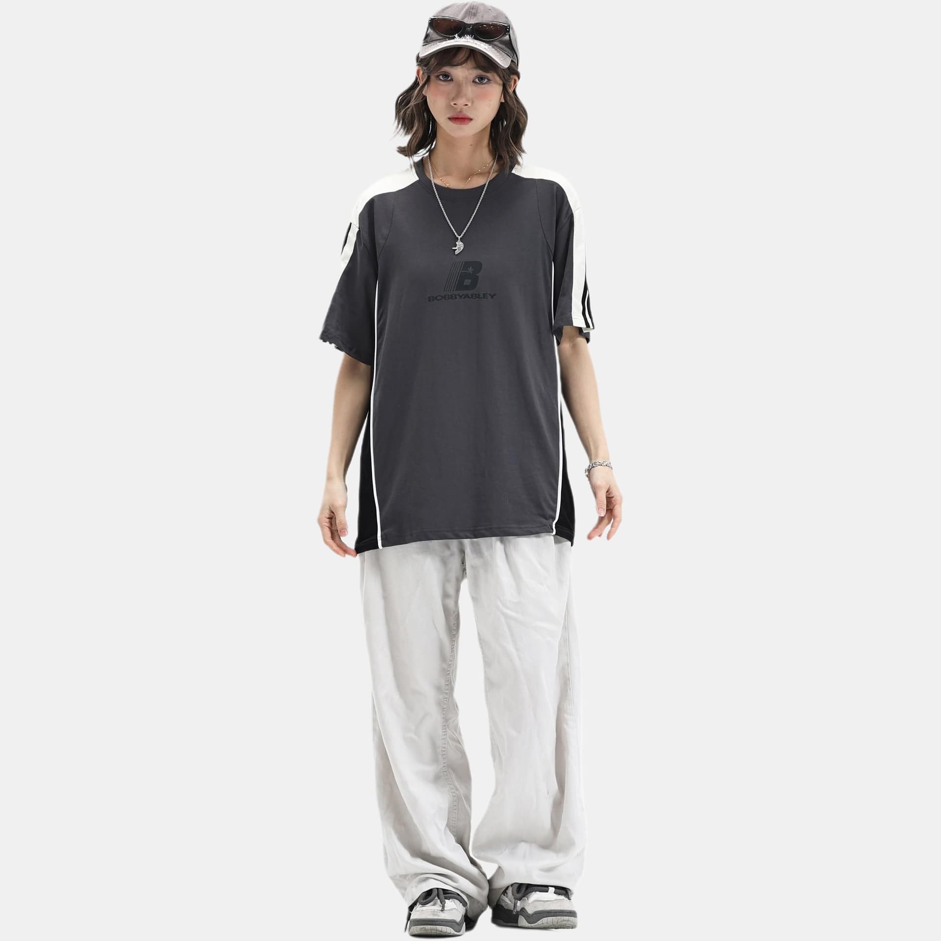 Футболка BOBBY ABLEY Retro Logo Striped Tee - изображение 3