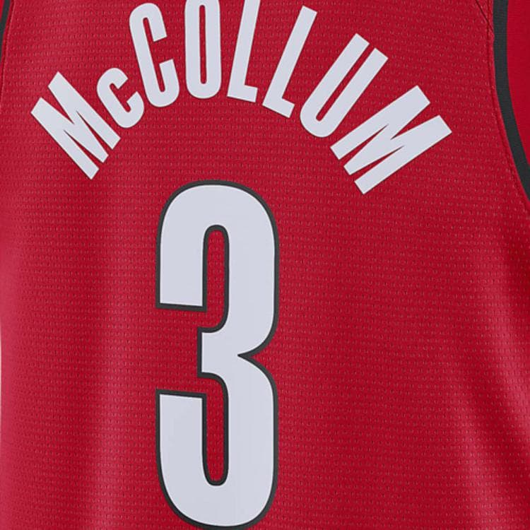 Баскетбольная майка Jordan NBA McCollum 3 Jersey Red - изображение 3