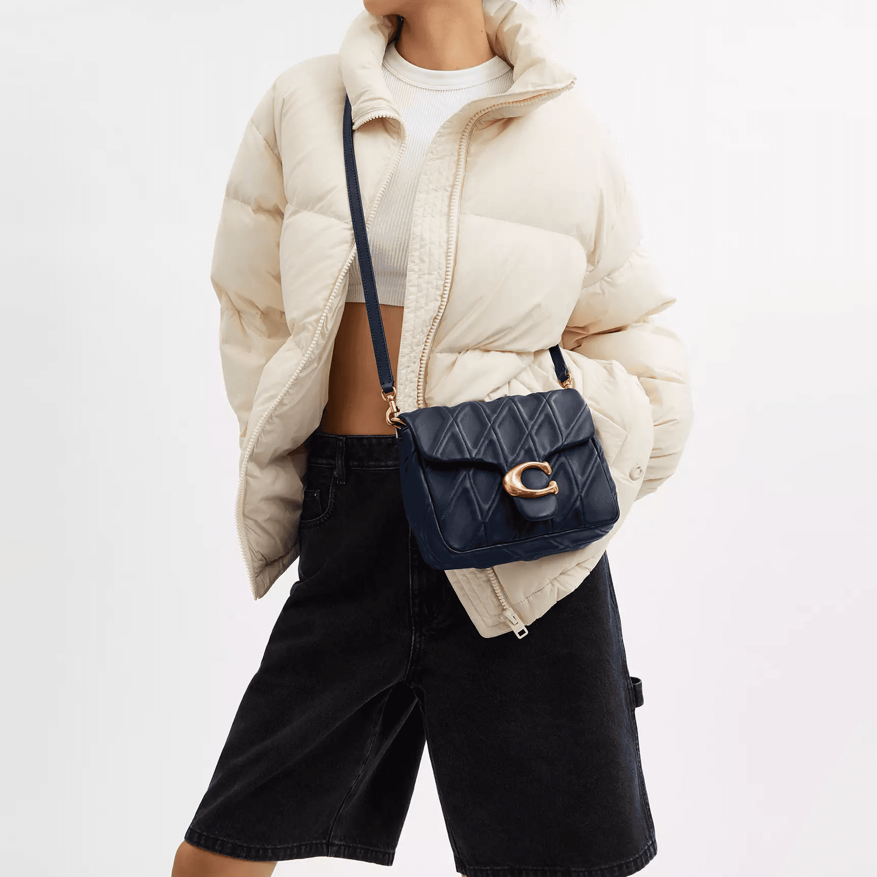Сумка через плечо COACH Tabby 20 Navy - изображение 6