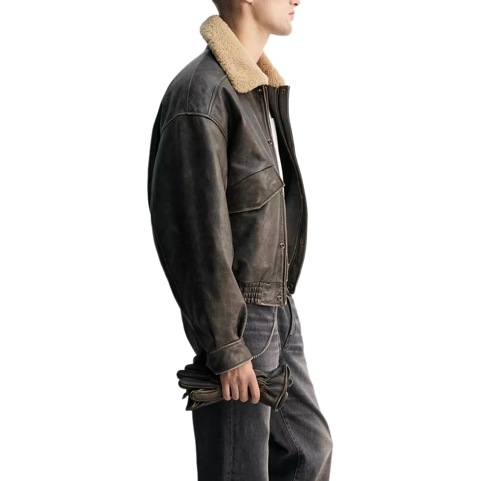 Кожаная куртки ZARA FW25 - изображение 5