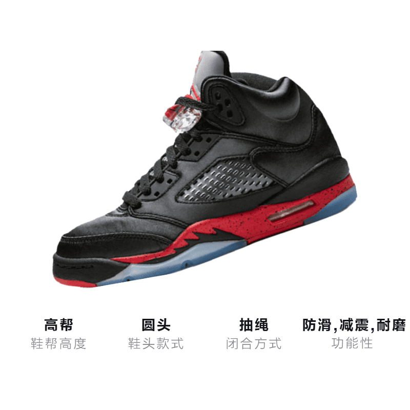 Кроссовки для баскетбола Jordan Air Jordan 5 Retro Satin Bred GS - изображение 3