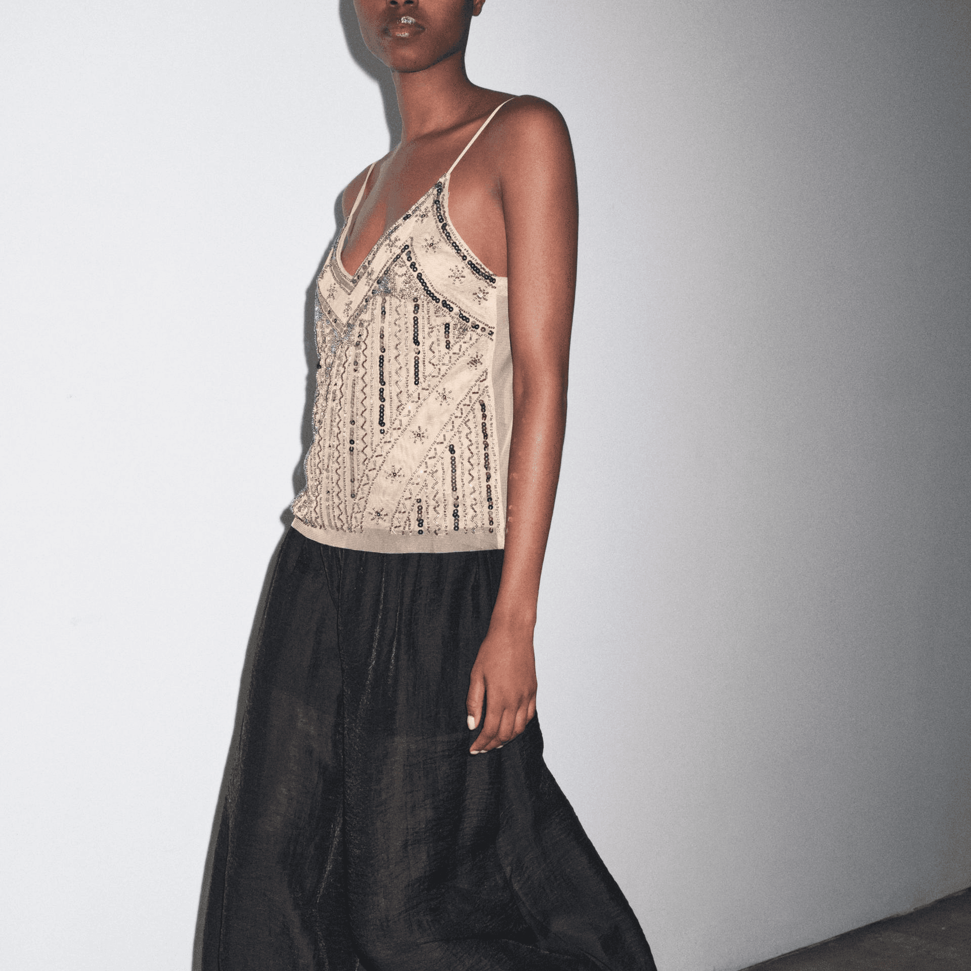 ZARA Золотые Женские Топы - изображение 5