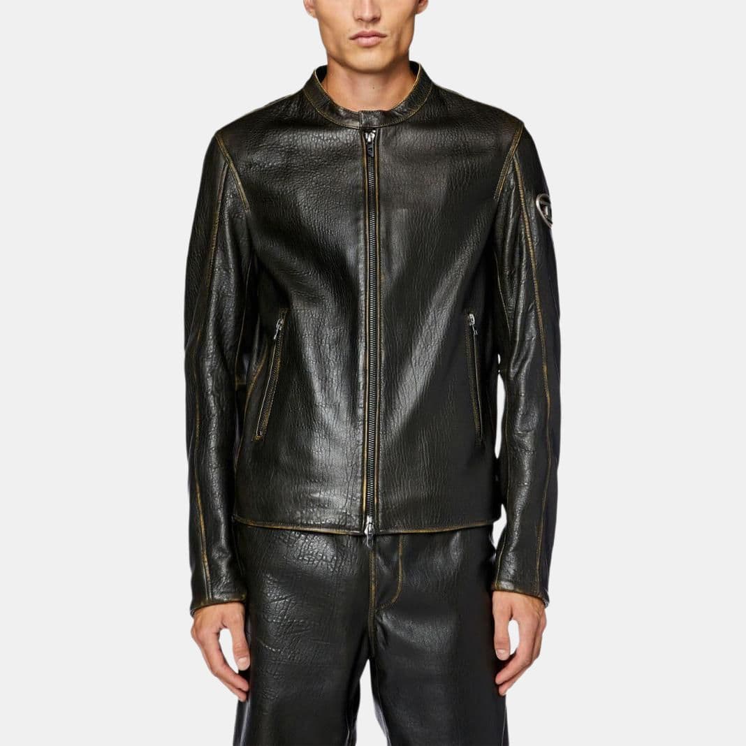 Куртка DIESEL OVAL D LOGO Brown Jacket - изображение 4