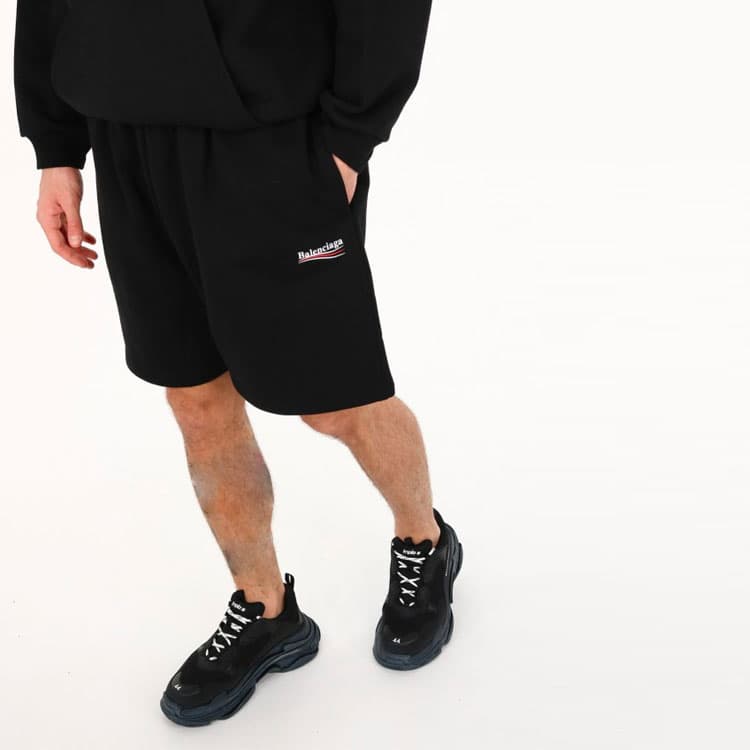Шорты Balenciaga Classic Logo Shorts Black - изображение 3