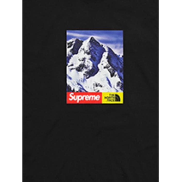 Футболка Supreme x The North Face FW17 Snow Mountain Tee Black - изображение 7