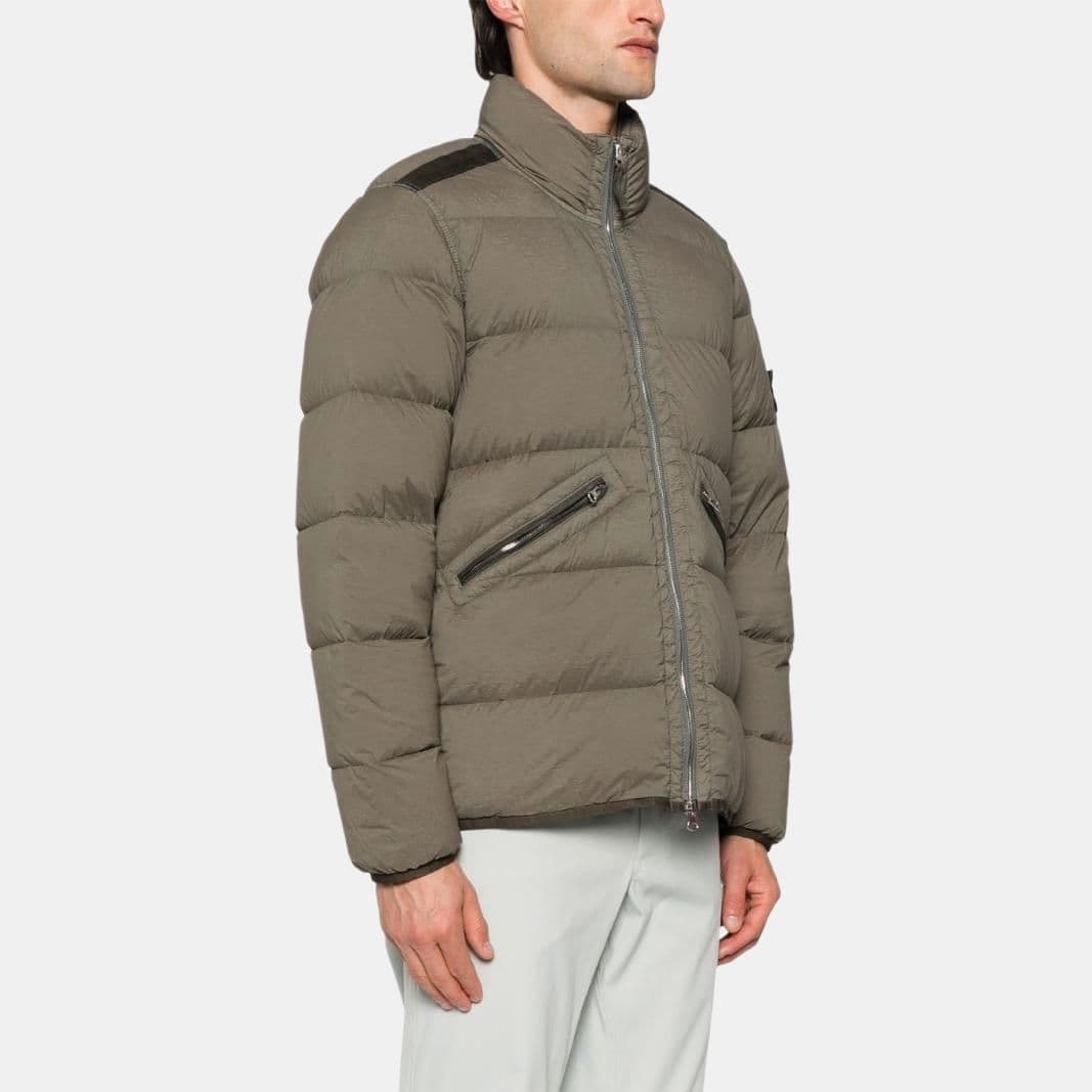 Зимняя куртка Stone Island FW24 Slim Zip Jacket Light Brown - изображение 4