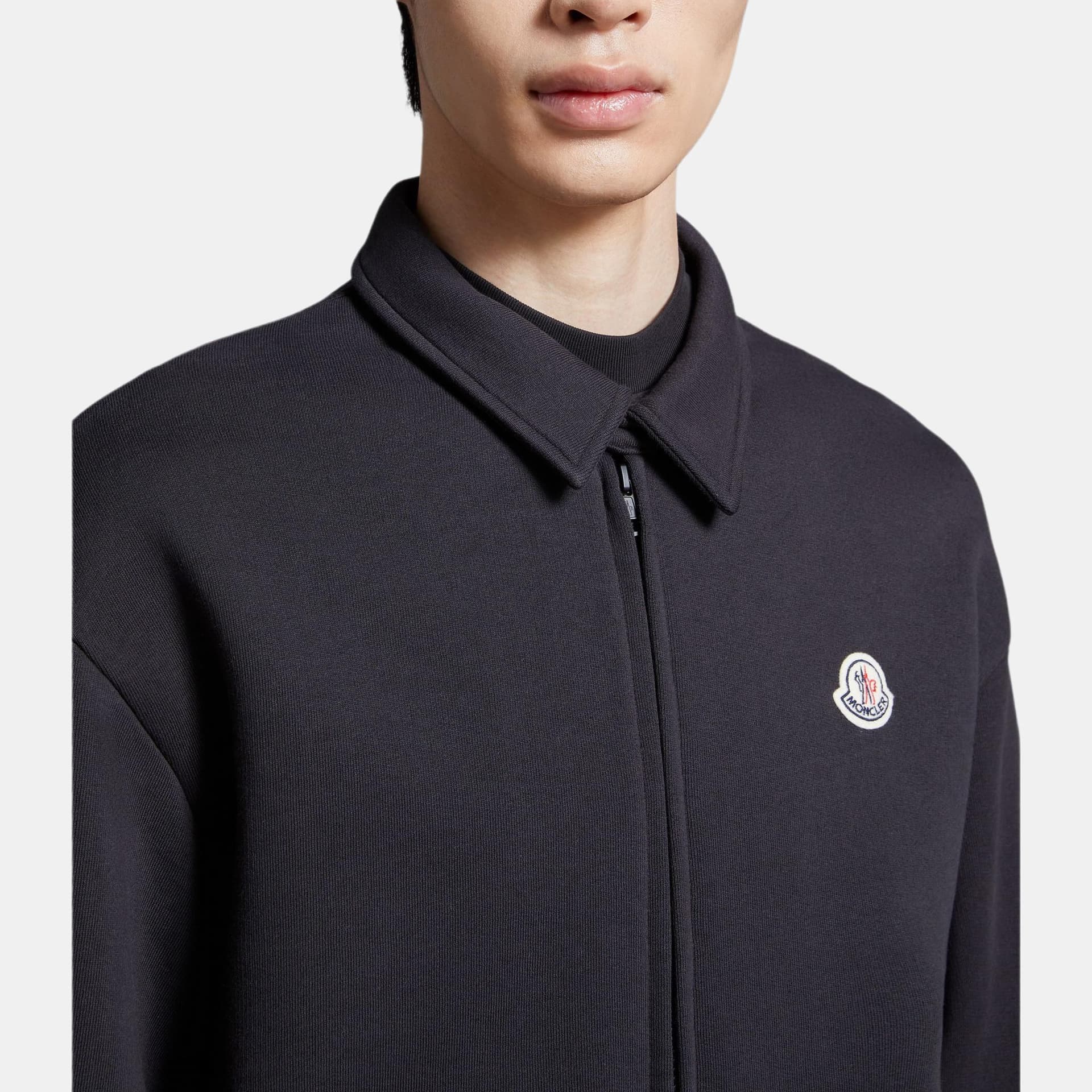 Куртка Moncler Fleece Zip Shirt Jacket Black - изображение 5