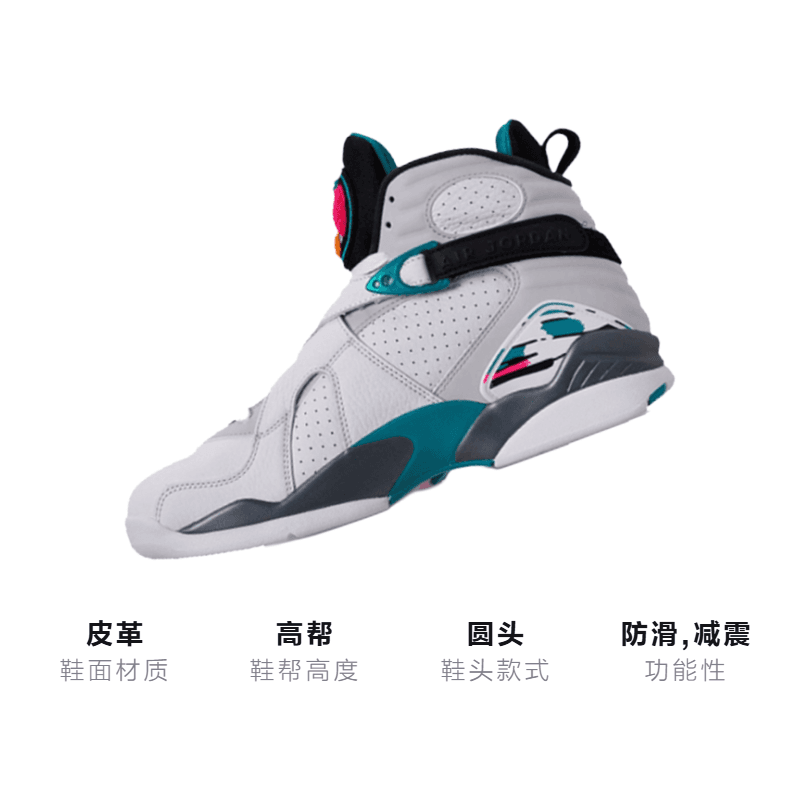 Кроссовки для баскетбола Jordan Air Jordan 8 Retro South Beach GS - изображение 3