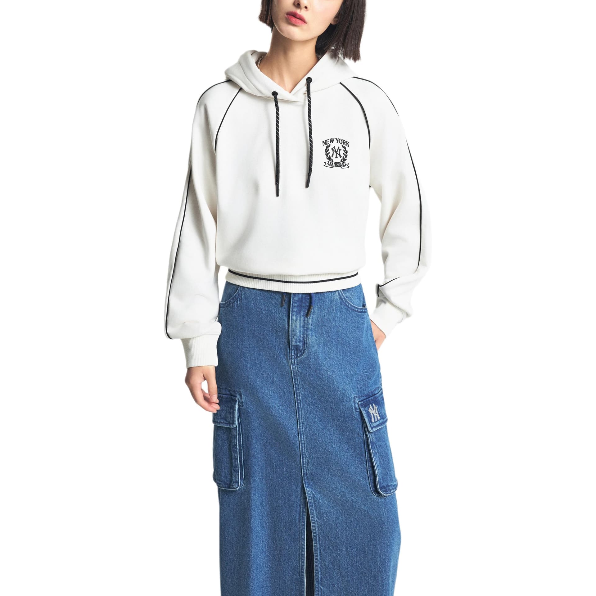 Худи MLB Varsity Sportive New York Yankees Hoodie Cream - изображение 3