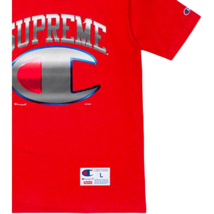 Футболка Supreme x Champion SS19 Tee Red - изображение 5