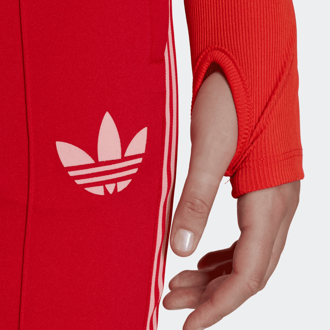 Штаны adidas Originals Flared Tp Red - изображение 6