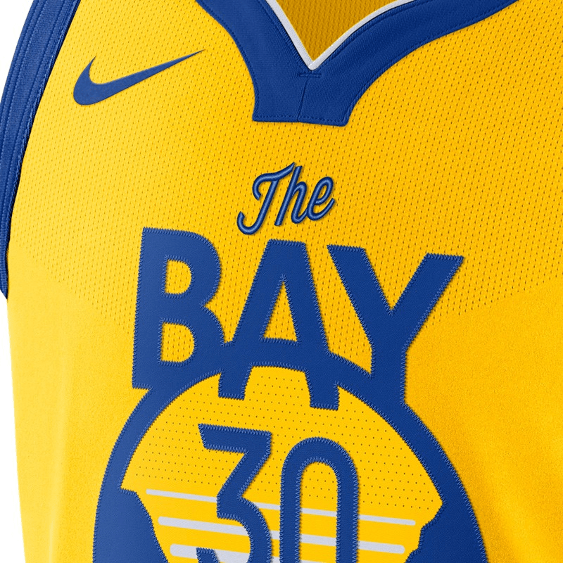 Баскетбольная майка Nike NBA Jersey Golden State Warriors Curry Yellow - изображение 5