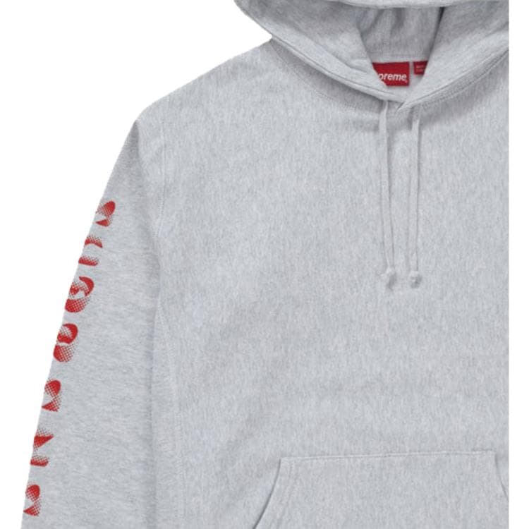 Кофта Supreme FW18 Gradient Sleeve Hooded Sweatshirt Ash Grey - изображение 3