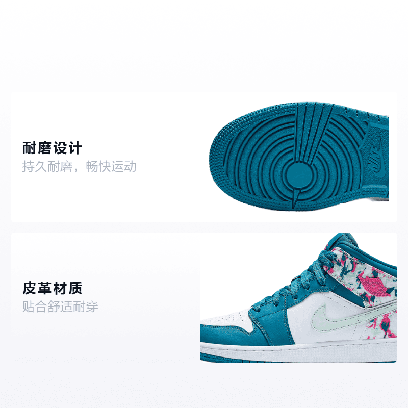 Кроссовки для баскетбола Jordan Air Jordan 1 Mid GS - изображение 2