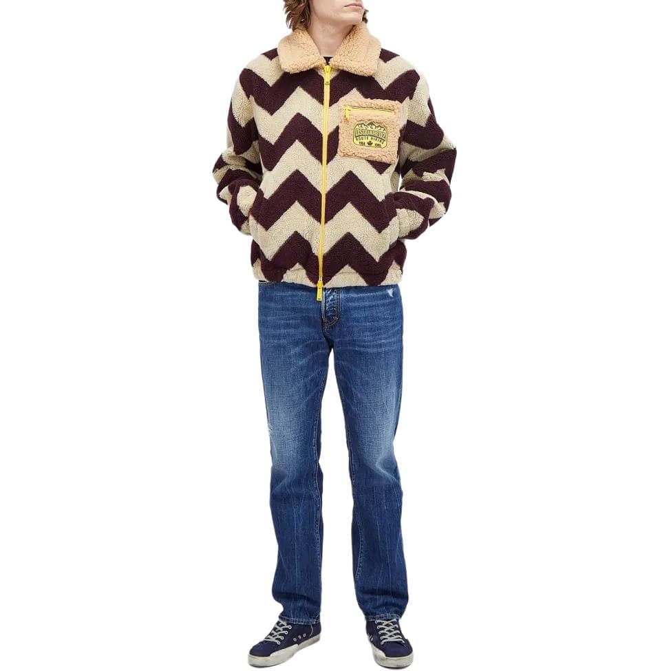 Куртка DSQUARED2 Zip Collar Jacket Beige - изображение 4