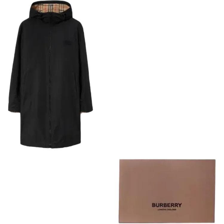 Ветровка Burberry FW23 Hooded Zip Trench Coat Black - изображение 8