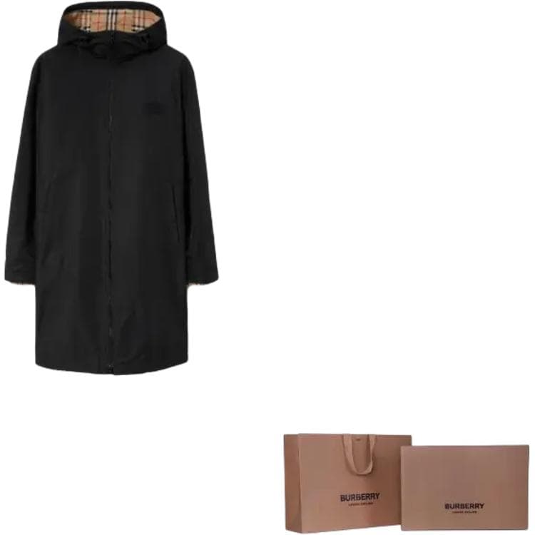 Ветровка Burberry FW23 Hooded Zip Trench Coat Black - изображение 7