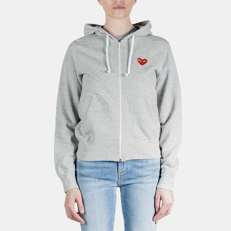 Худи CDG Play Hoodie Grey - изображение 4