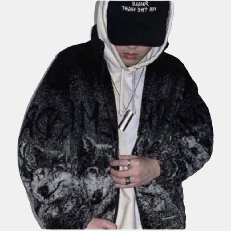 Куртка Supreme Wolf Fleece Jacket Black - изображение 6