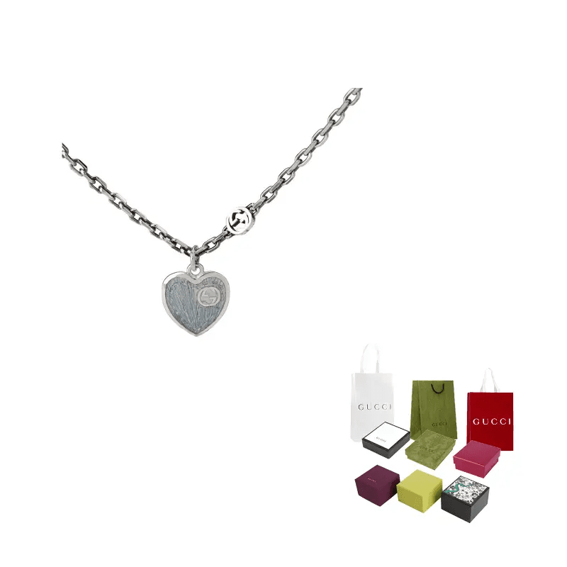 Ожерелье Gucci Enamel Heart Necklace - изображение 6
